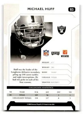 2006 Playoff NFL Playoffs #85 Michael Huff - Football Card Single