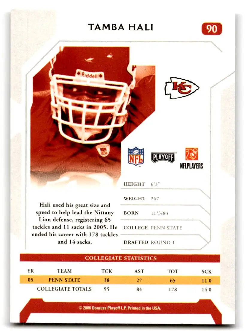 2006 Playoff NFL Playoffs #90 Tamba Hali - Football Card Single