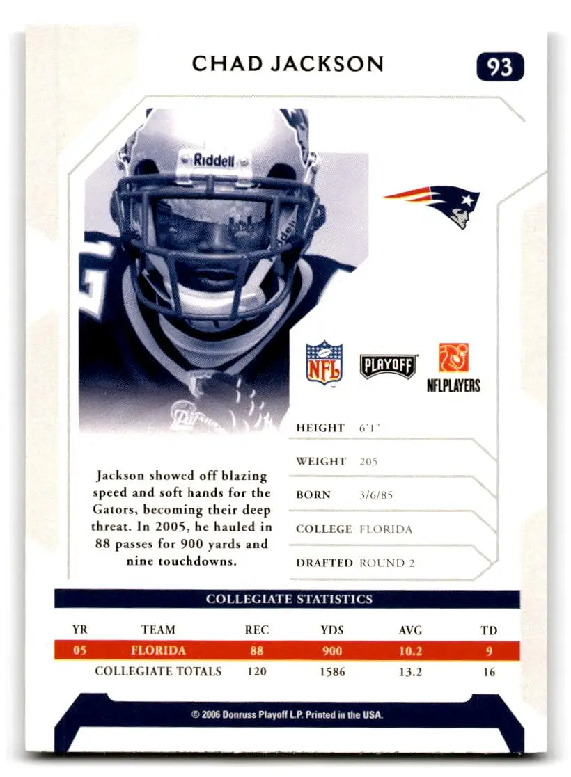 2006 Playoff NFL Playoffs #93 Chad Jackson - Football Card Single