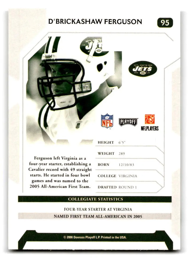 2006 Playoff NFL Playoffs #95 D’Brickashaw Ferguson - Football Card Single