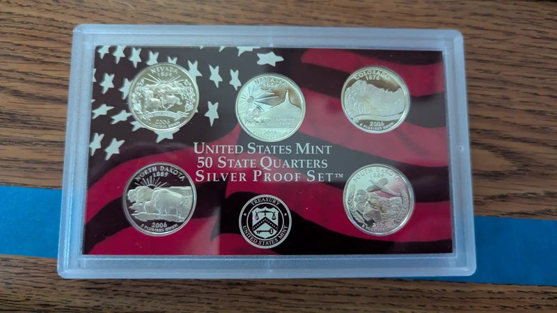2006-S United States Mint Silver Proof Set 10-Coins w/50 States Quarters OGP + COA - Coins & Currency