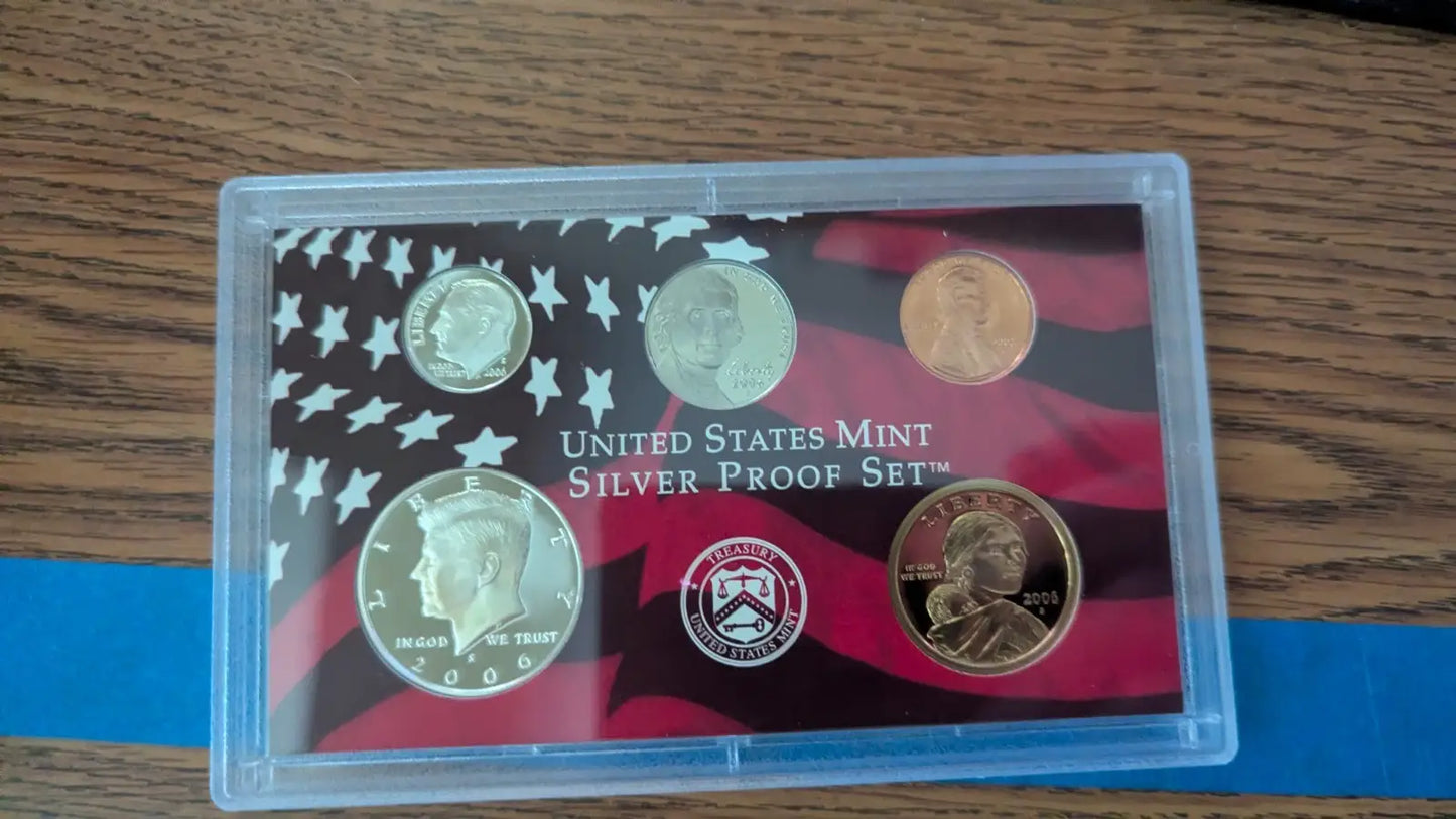2006-S United States Mint Silver Proof Set 10-Coins w/50 States Quarters OGP + COA - Coins & Currency