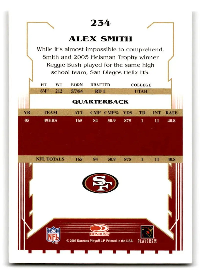 2006 Score #234 Alex Smith - Football Card Single