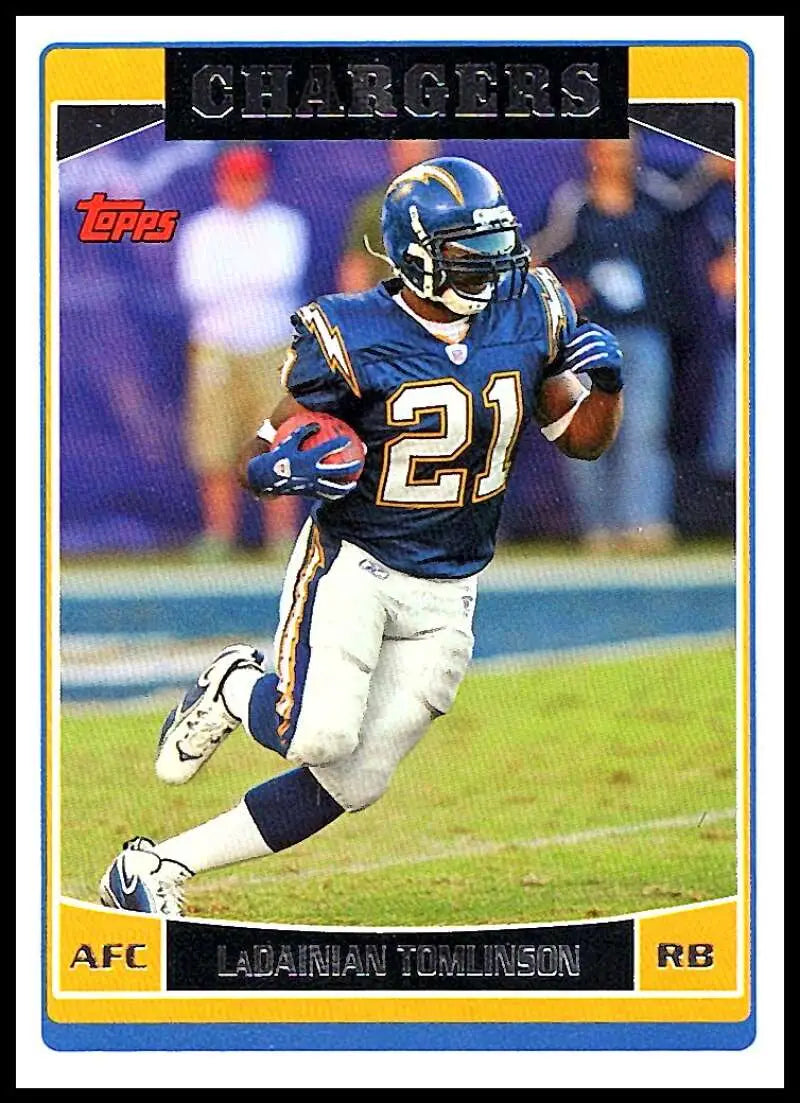 2006 Topps #100 LaDainian Tomlinson NM-MT San Diego Chargers Football Card - Football Card Single