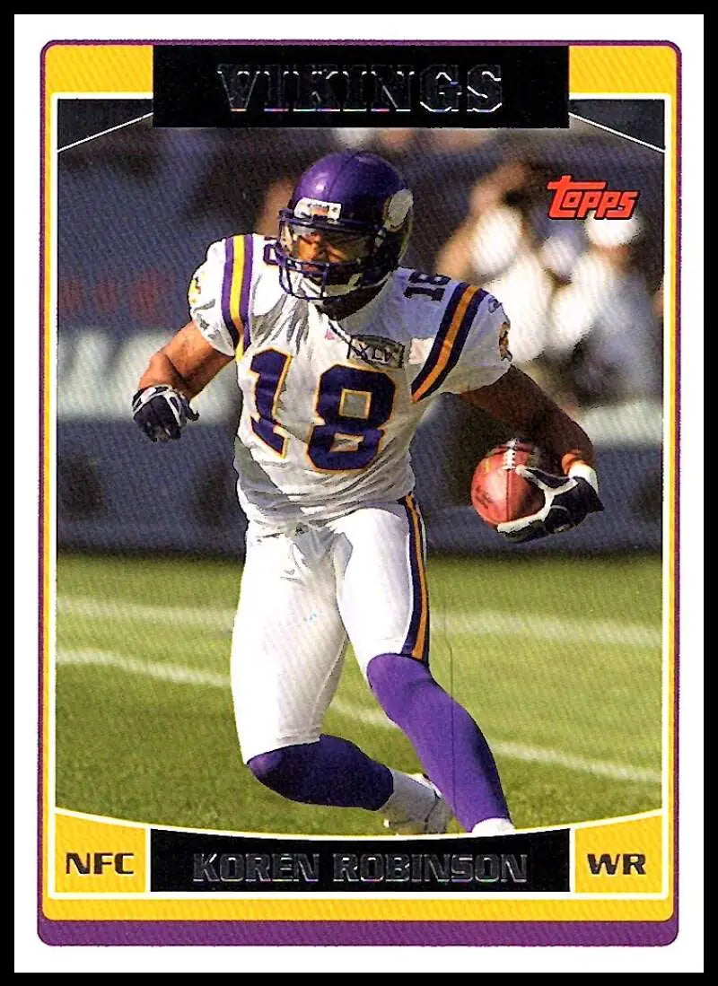 2006 Topps #128 Koren Robinson NM-MT Minnesota Vikings Football Card - Football Card Single