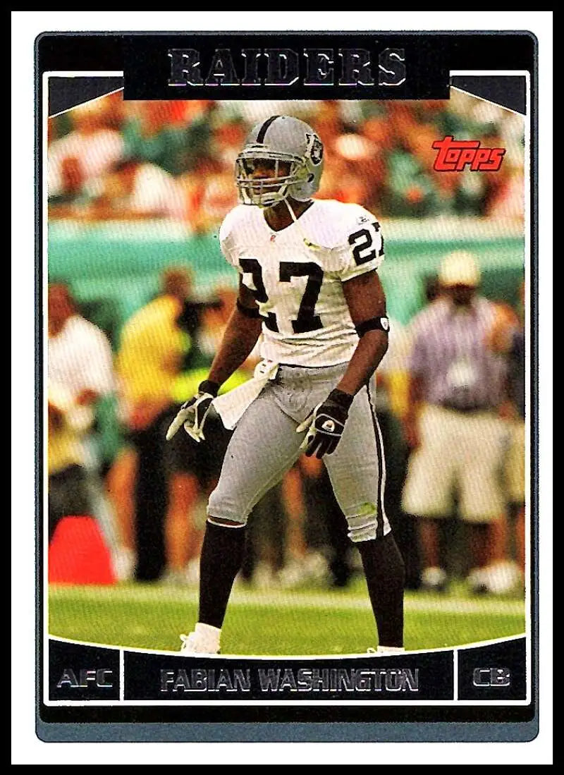 2006 Topps #131 Fabian Washington NM-MT Oakland Raiders Football Card - Football Card Single