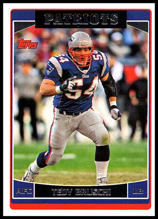2006 Topps #14 Tedy Bruschi NM-MT New England Patriots Football Card - Football Card Single