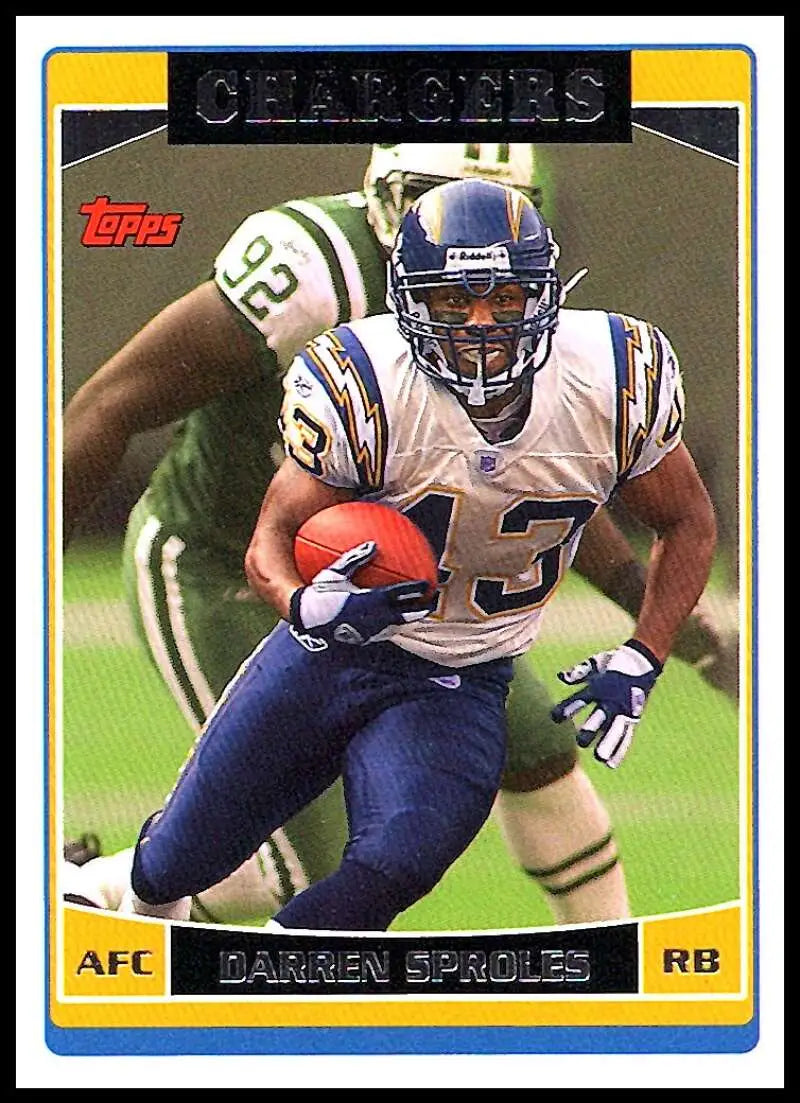 2006 Topps #140 Darren Sproles NM-MT San Diego Chargers Football Card - Football Card Single