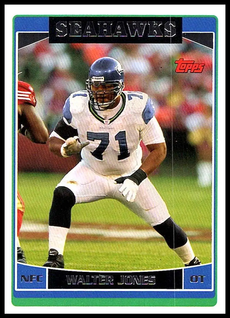 2006 Topps #15 Walter Jones NM-MT Seattle Seahawks Football Card - Football Card Single