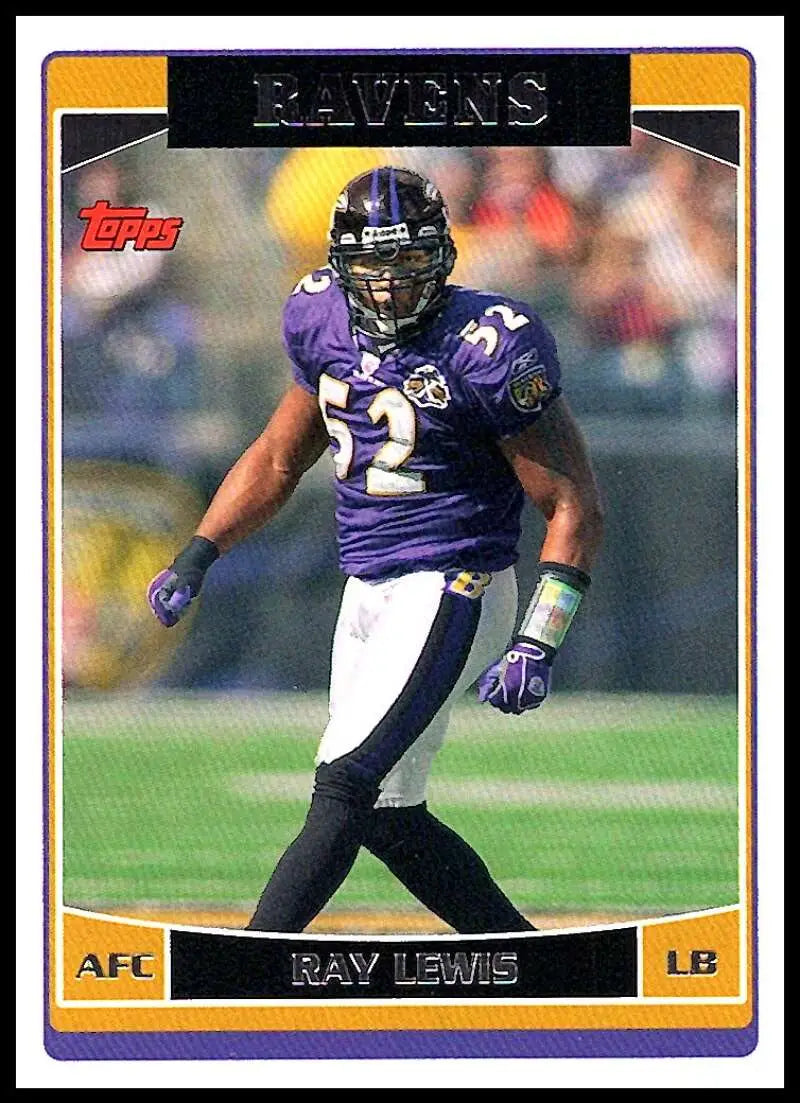 2006 Topps #163 Ray Lewis NM-MT Baltimore Ravens Football Card - Football Card Single