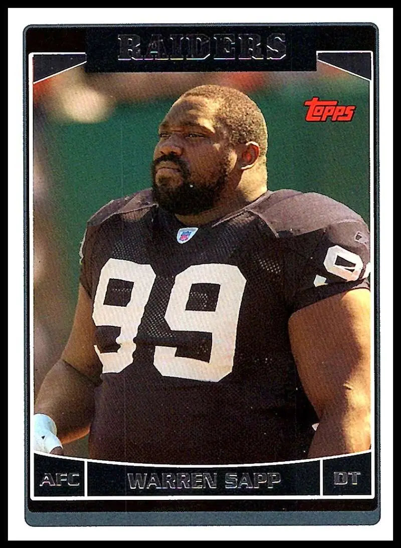 2006 Topps #166 Warren Sapp NM-MT Oakland Raiders Football Card - Football Card Single