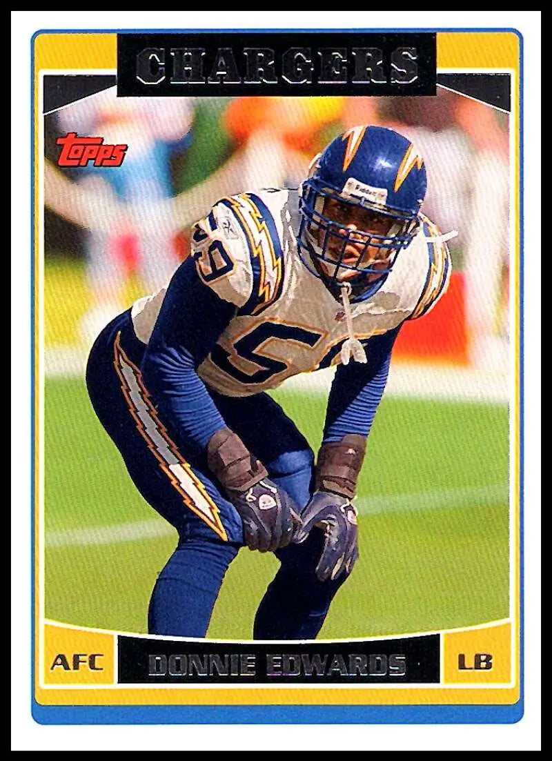 2006 Topps #168 Donnie Edwards NM-MT San Diego Chargers Football Card