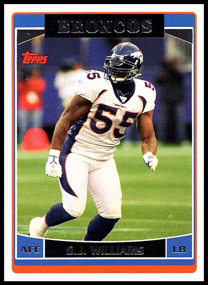 2006 Topps #175 D.J. Williams NM-MT Denver Broncos Football Card - Football Card Single