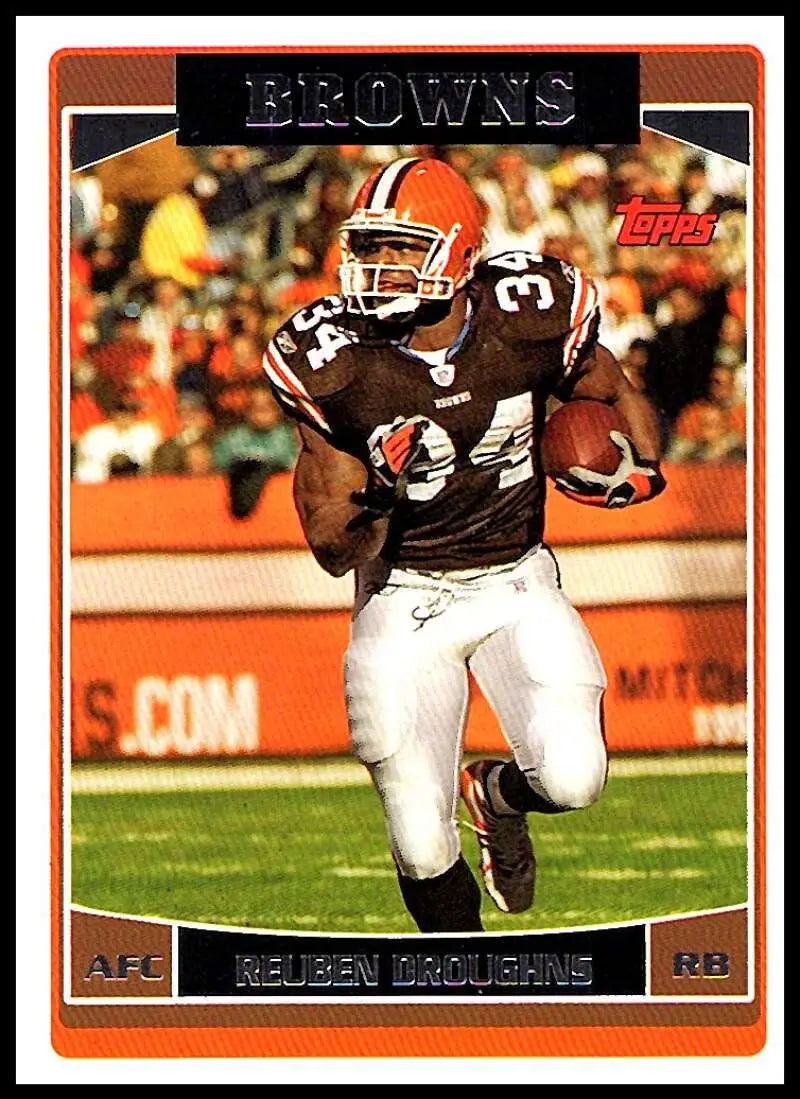 2006 Topps #207 Reuben Droughns NM-MT Cleveland Browns Football Card - Football Card Single