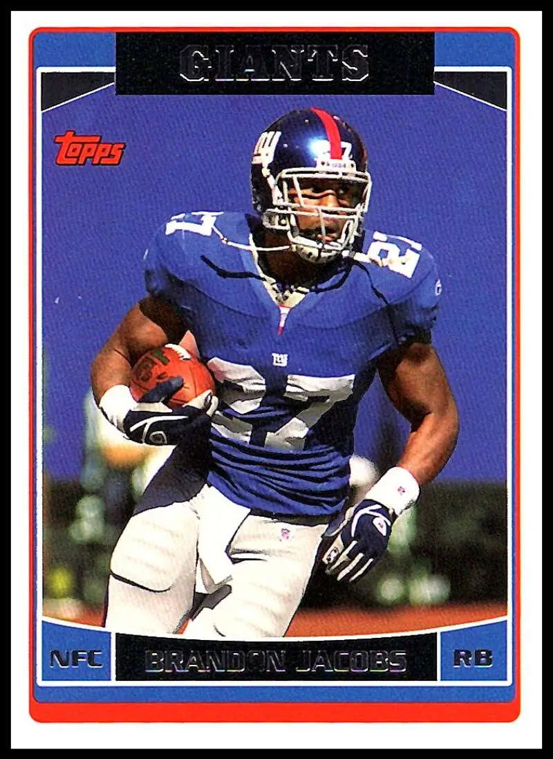 2006 Topps #22 Brandon Jacobs NM-MT New York Giants Football Card - Football Card Single