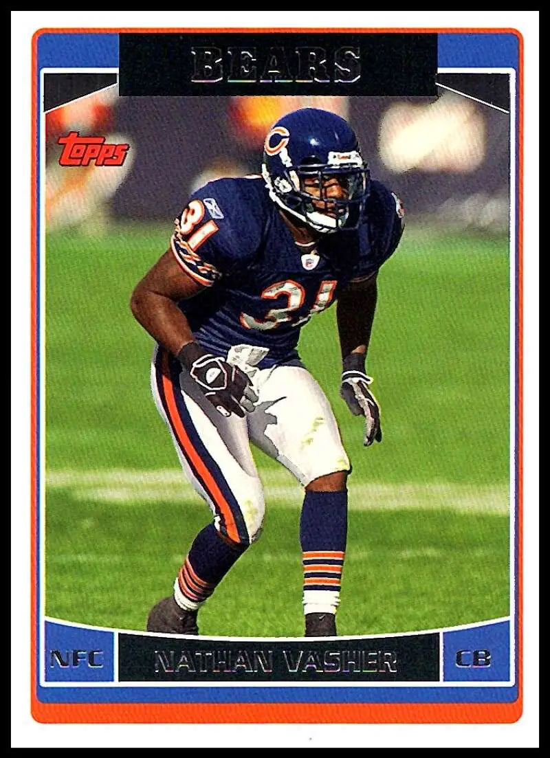 2006 Topps #23 Nathan Vasher NM-MT Chicago Bears Football Card - Football Card Single