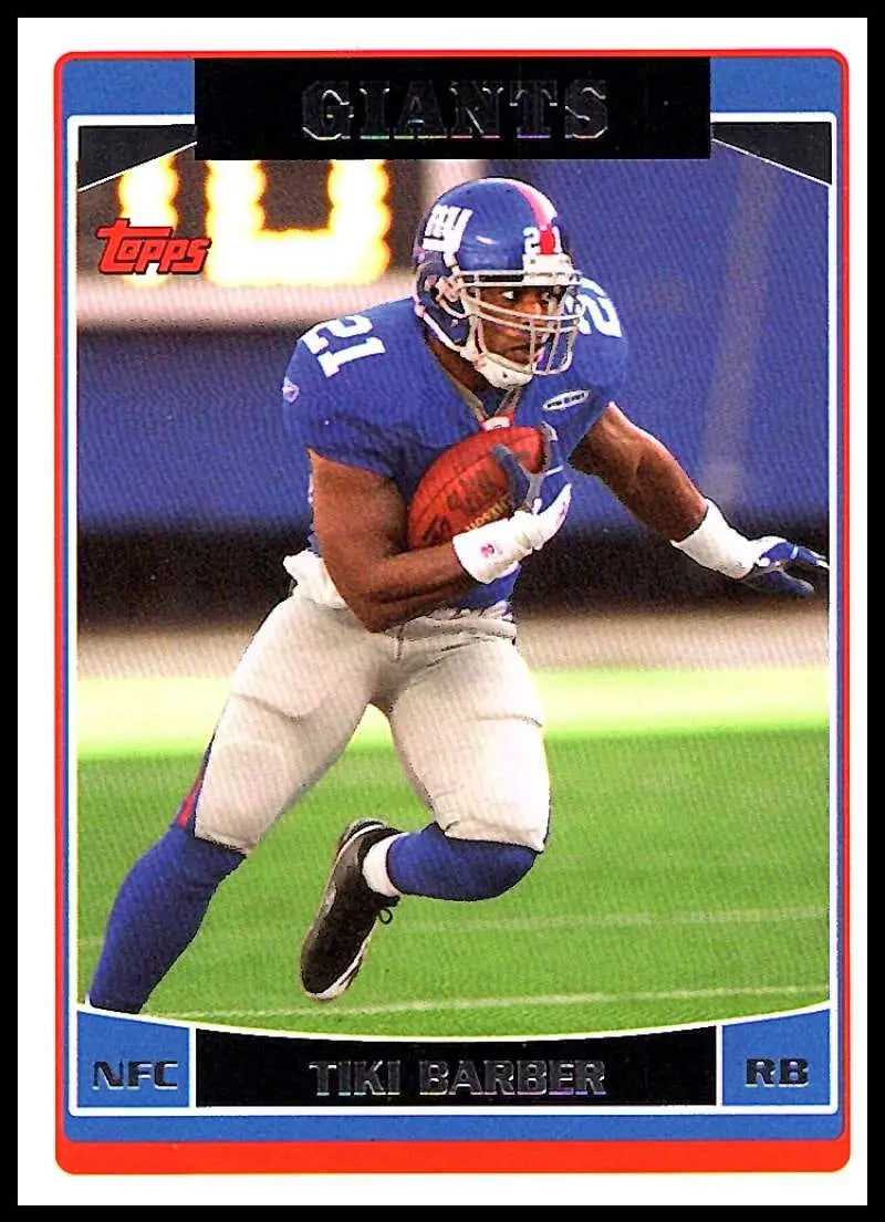 2006 Topps #244 Tiki Barber NM-MT New York Giants Football Card - Football Card Single