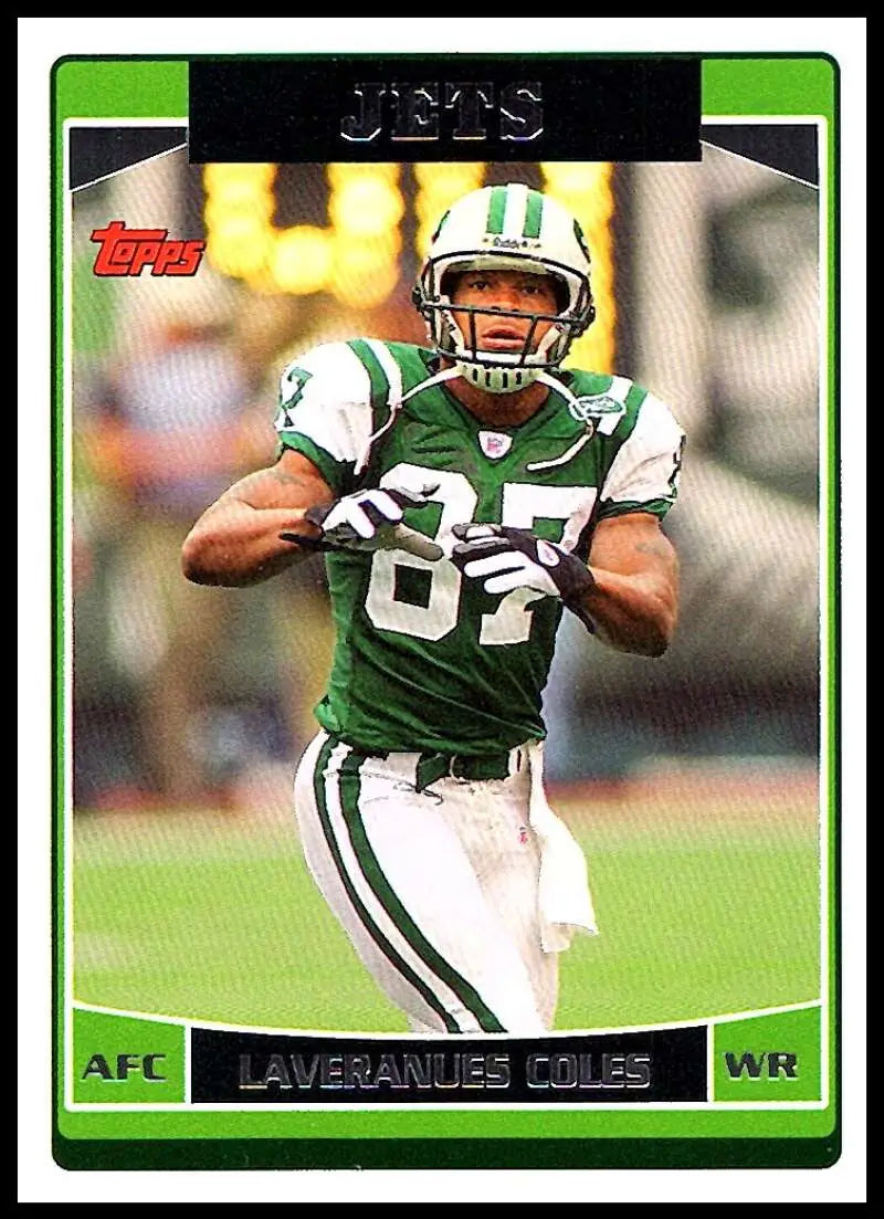 2006 Topps #247 Laveraneas Coles NM-MT New York Jets Football Card - Football Card Single