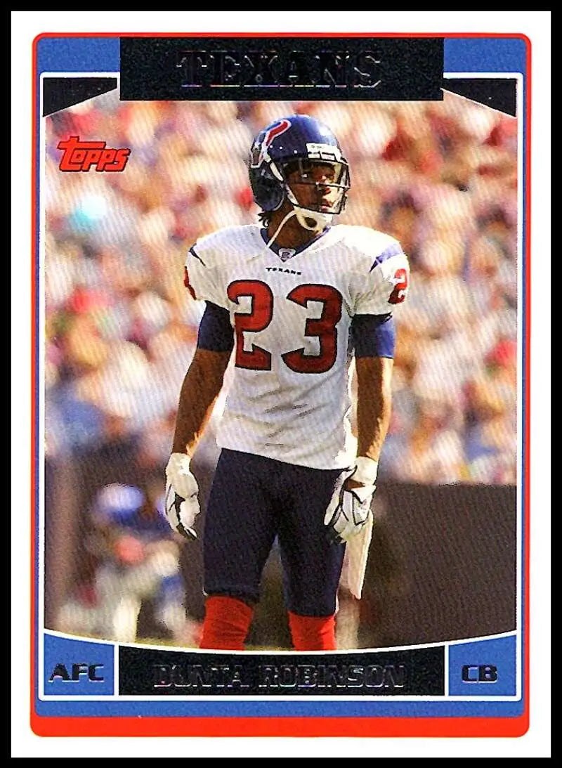 2006 Topps #257 Dunta Robinson NM-MT Houston Texans Football Card - Football Card Single