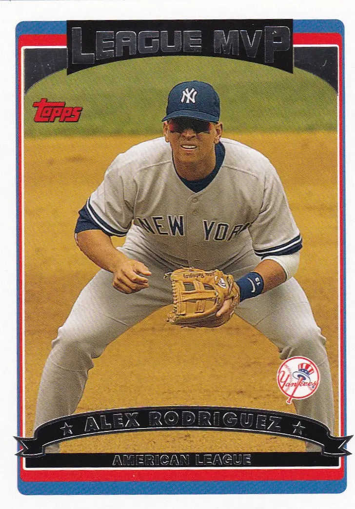 2006 TOPPS #262 ALEX RODRIGUEZ LEAGUE MVP- NEW YORK YANKEES - Baseball Card Single