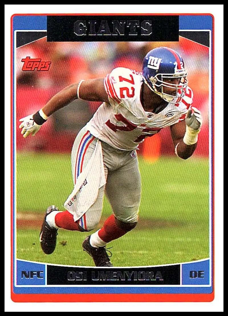 2006 Topps #28 Osi Umenyiora NM-MT New York Giants Football Card - Football Card Single