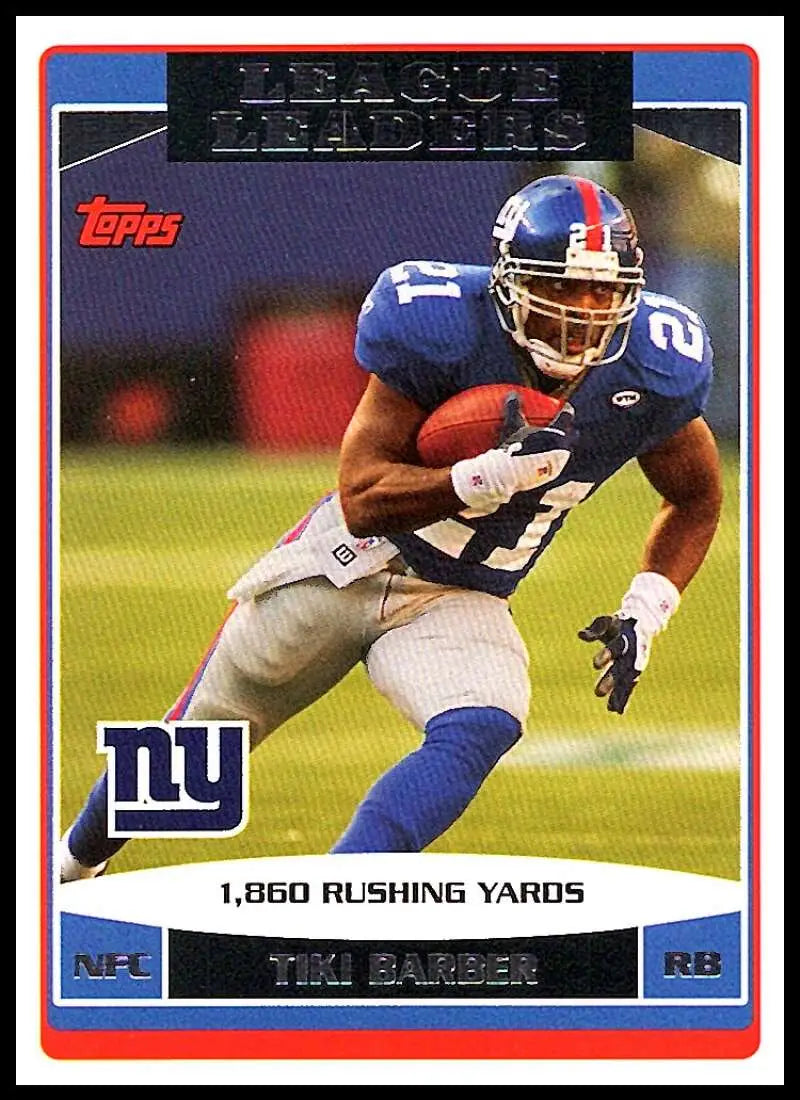 2006 Topps #282 Tiki Barber NM-MT New York Giants Football Card - Football Card Single