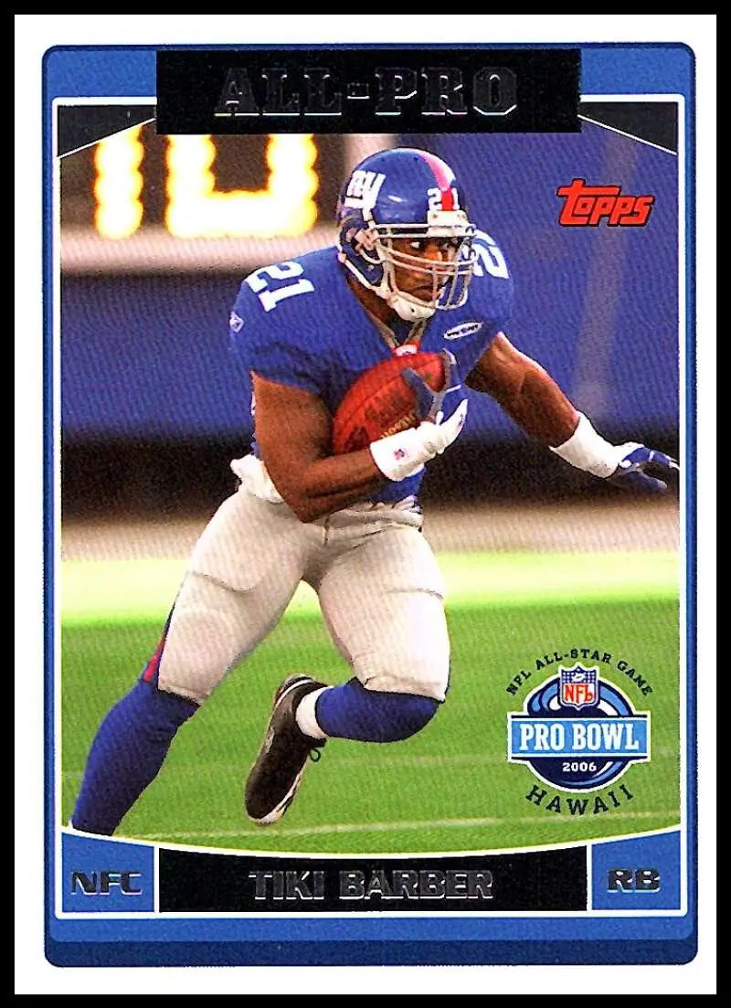 2006 Topps #293 Tiki Barber NM-MT New York Giants Football Card - Football Card Single
