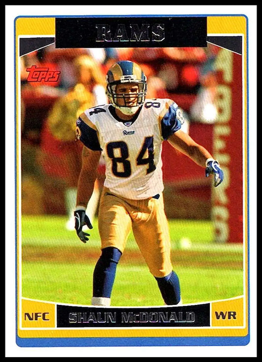 2006 Topps #3 Shaun McDonald NM-MT St. Louis Rams Football Card - Football Card Single