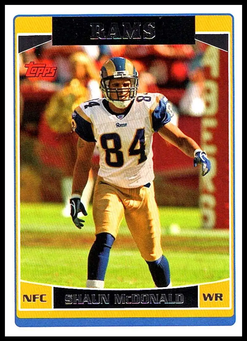 2006 Topps #3 Shaun McDonald NM-MT St. Louis Rams Football Card - Football Card Single