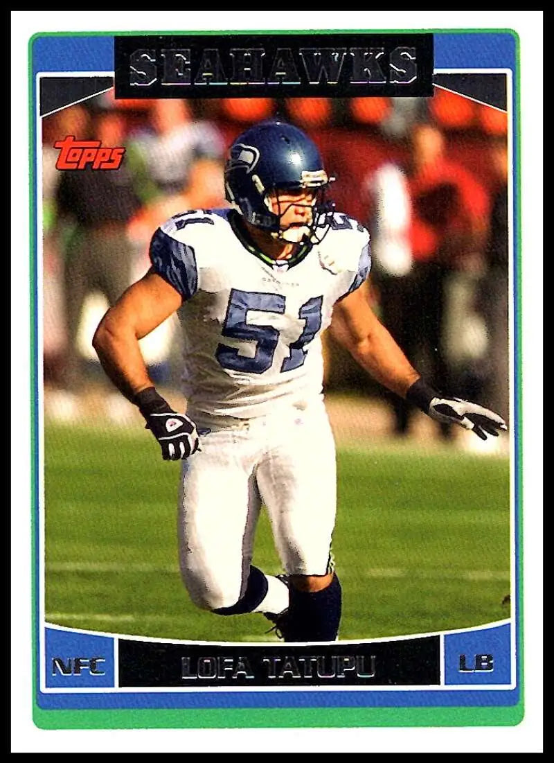 2006 Topps #30 Lofa Tatupu NM-MT Seattle Seahawks Football Card - Football Card Single