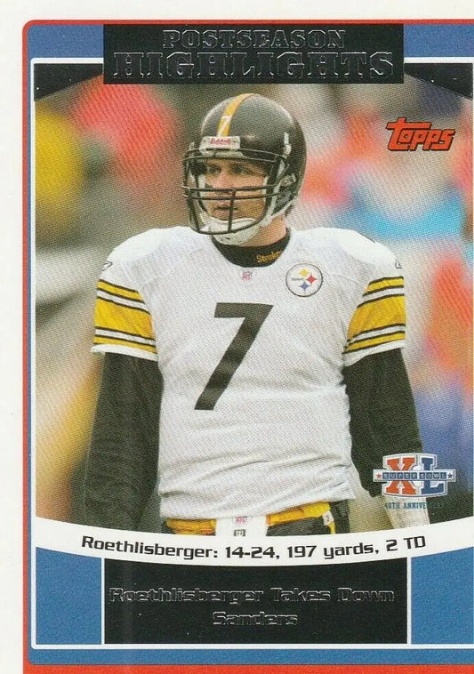 2006 Topps #308 Ben Roethlisberger NM-MT Pittsburgh Steelers Football Card