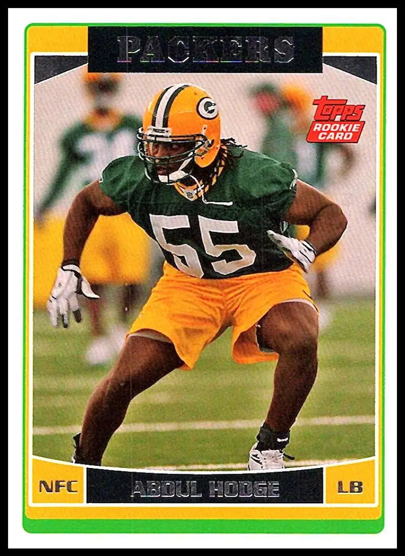 2006 Topps #323 Abdul Hodge NM-MT RC Rookie Green Bay Packers Football Card - Football Card Single