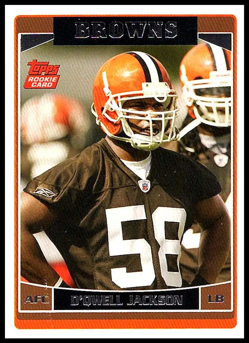 2006 Topps #325 D’Qwell Jackson NM-MT RC Rookie Cleveland Browns Football Card - Football Card Single