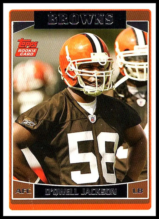2006 Topps #325 D’Qwell Jackson NM-MT RC Rookie Cleveland Browns Football Card
