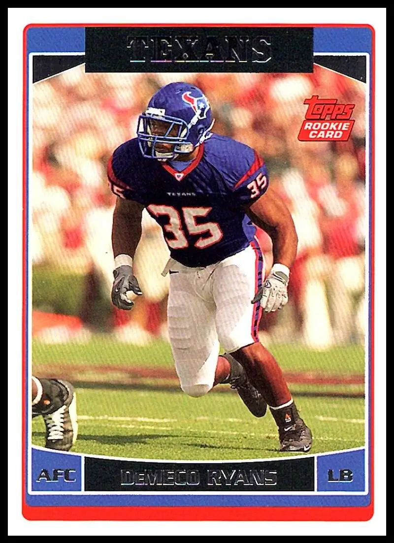 2006 Topps #332 DeMeco Ryans NM-MT RC Rookie Houston Texans Football Card - Football Card Single