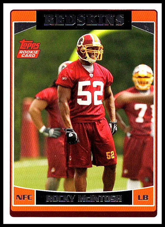 2006 Topps #339 Rocky McIntosh NM-MT RC Rookie Washington Redskins Football Card - Football Card Single