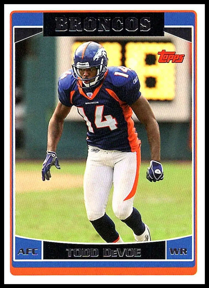 2006 Topps #34 Todd DeVoe NM-MT Denver Broncos Football Card - Football Card Single