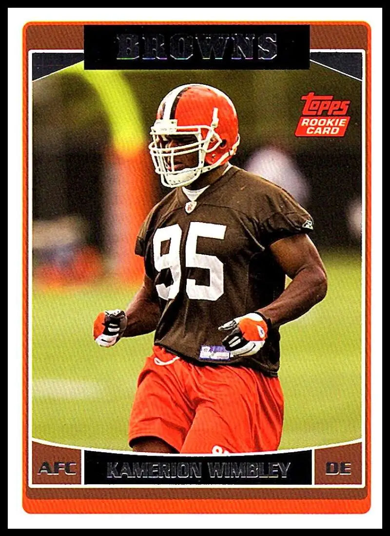 2006 Topps #342 Kamerion Wimbley NM-MT RC Rookie Cleveland Browns Football Card - Football Card Single