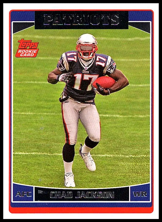 2006 Topps #358 Chad Jackson NM-MT RC Rookie New England Patriots Football Card - Football Card Single