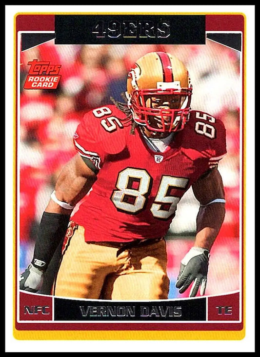 2006 Topps #363 Vernon Davis NM-MT RC Rookie San Francisco 49ers Football Card - Football Card Single