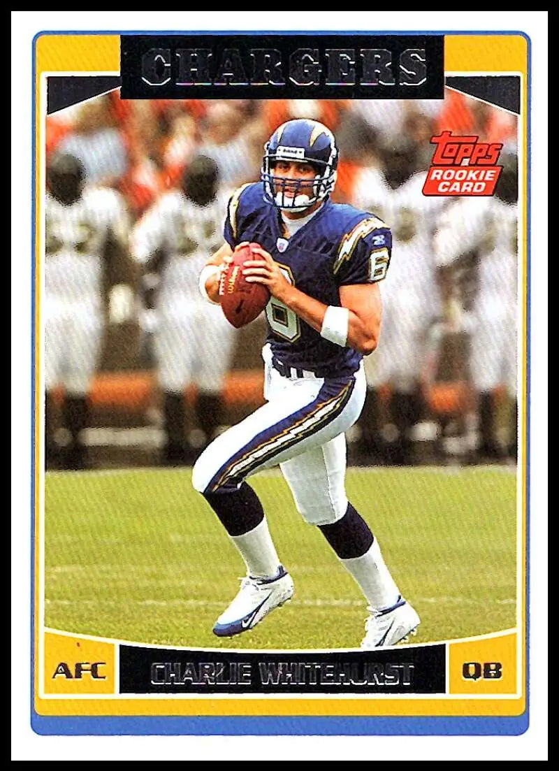 2006 Topps #370 Charlie Whitehurst NM-MT RC Rookie San Diego Chargers Football Card - Football Card Single