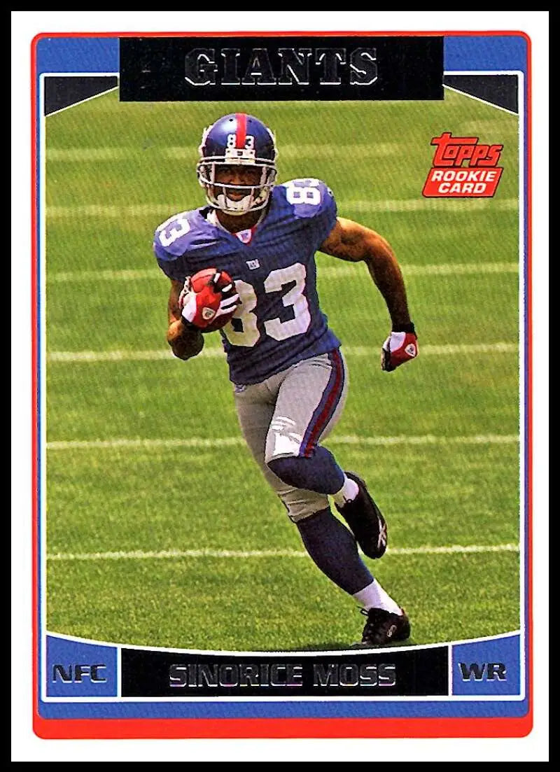 2006 Topps #371 Sinorice Moss NM-MT RC Rookie New York Giants Football Card