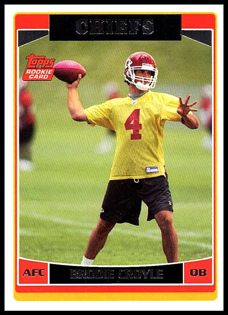 2006 Topps #374 Brodie Croyle NM-MT RC Rookie Kansas City Chiefs Football Card - Football Card Single