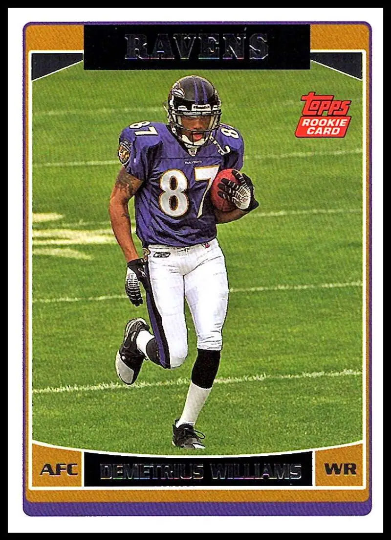 2006 Topps #375 Demetrius Williams NM-MT RC Rookie Baltimore Ravens Football Card - Football Card Single