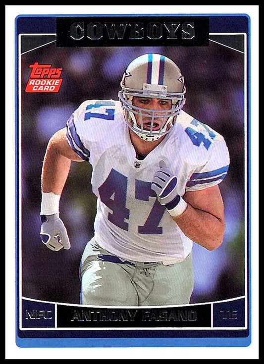 2006 Topps #381 Anthony Fasano NM-MT RC Rookie Dallas Cowboys Football Card