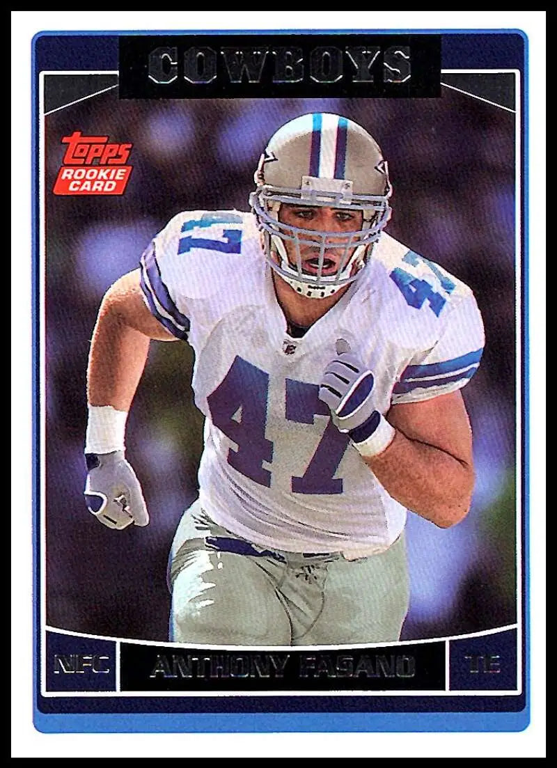 2006 Topps #381 Anthony Fasano NM-MT RC Rookie Dallas Cowboys Football Card - Football Card Single