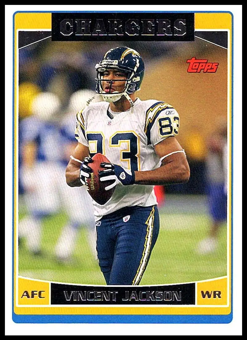 2006 Topps #42 Vincent Jackson NM-MT San Diego Chargers Football Card - Football Card Single
