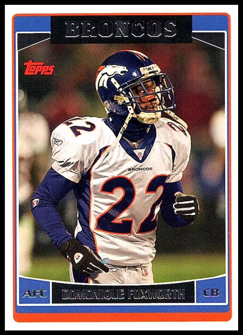 2006 Topps #46 Domonique Foxworth NM-MT Denver Broncos Football Card - Football Card Single