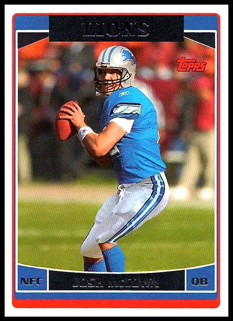 2006 Topps #48 Josh McCown NM-MT Detroit Lions Football Card - Football Card Single
