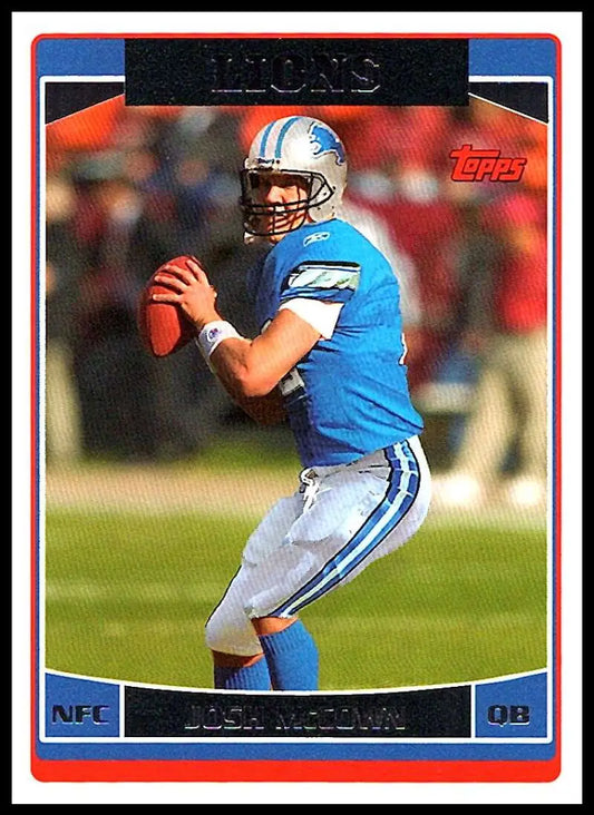 2006 Topps #48 Josh McCown NM-MT Detroit Lions Football Card - Football Card Single